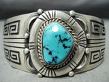 Important Vintage Native American Navajo Turquoise Craig Sterling Silver Bracelet-Nativo Arts