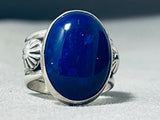 Stunning Ben Begaye (d.) Native American Navajo Lapis Sterling Silver Ring-Nativo Arts