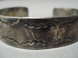 Wonderful Vintage Navajo Sterling Silver Native American Bracelet Old-Nativo Arts