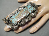 Wonderful San Felipe #8 Turquoise Sterling Silver Ring Native American-Nativo Arts