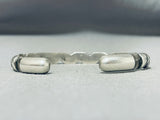 One Of The Most Unique Silver Works Vintage Native American Navajo Sterling Silver Bracelet-Nativo Arts