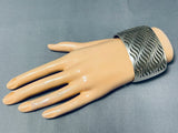 Freddy Douglas Very Unique Wave Vintage Native American Navajo Sterling Silver Bracelet-Nativo Arts