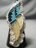 Important Inlay Master Zuni Turquoise Sterling Silver Native American Ring-Nativo Arts