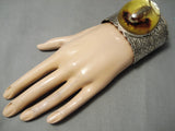 Rare Native American Sterling Silver Scorpion Huge Bracelet-Nativo Arts
