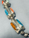 One Of The Best Ever Vintage Native American Navajo Turquoise Sterling Silver Necklace-Nativo Arts