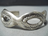 Superb Vintage Navajo Sterling Silver Bracelet Native American Old-Nativo Arts