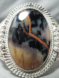 Early Vintage Native American Navajo Petrified Wood Sterling Silver Bracelet Old-Nativo Arts