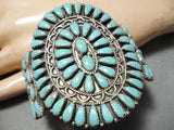 Important Vintage Native American Navajo Larry Moses Begay Turquoise Sterling Silver Bracelet-Nativo Arts