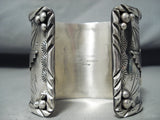 Huge San Felipe 8 Turquoise Sterling Silver Eagle Bracelet-Nativo Arts