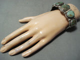 Stunning Navajo Native American Turquoise Sterling Silver Bracelet-Nativo Arts