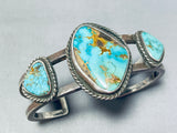 Magnificent Vintage Native American Navajo Royston Turquoise Sterling Silver Bracelet-Nativo Arts