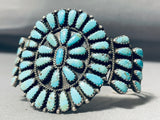 Important Authentc Larry Moses Vintage Native American Navajo Turquoise Sterling Silver Bracelet-Nativo Arts