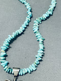 Native American Unbelievable Vintage Santo Domingo Spiderweb Turquoise Sterling Silver Necklace-Nativo Arts