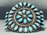 Wil Secatero Native American Navajo Turquoise Sterling Silver Bracelet Signed-Nativo Arts
