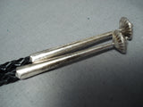 Signed Native American Navajo Sterling Silver Horse Bolo Tie-Nativo Arts