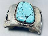 Important Redhorse Vintage Native American Navajo Huge Turquoise Sterling Silver Bracelet-Nativo Arts