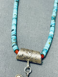 Fascinating Vintage Native American Navajo Turquoise Sterling Silver Butterfly Necklace-Nativo Arts
