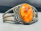 Stunning Native American Navajo Spiny Oyster Sterling Silver Bracelet-Nativo Arts