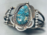 Gilbert Turquoise Rare Mine Vintage Native American Navajo Turquoise Sterling Silver Bracelet-Nativo Arts