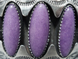 Best Vintage Native American Navajo Sugulite Sterling Silver Shadow Bracelet-Nativo Arts