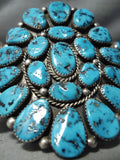 Important Vintage Native American Navajo Henry Roanhorse Turquoise Sterling Silver Bracelet-Nativo Arts