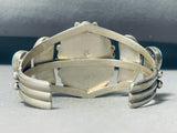 Important Vintage Native American Navajo Blue Diamond Turquoise Sterling Silver Bracelet-Nativo Arts