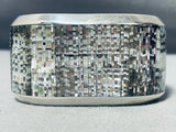 The Most Intricate Vintage Native American Zuni Peal Sterling Silver Bracelet-Nativo Arts
