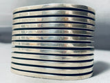 Heaviest Orville Tsinnie Vintage Native American Navajo All Sterling Silver Bracelet- 300 Grams!-Nativo Arts