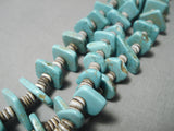 One Of The Best Vintage Native American Navajo Turquoise Chunk Jacla Necklace- 360 Grams!-Nativo Arts