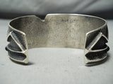 One Of The Best Vintage Native American Navajo Aaron Anderson Lapis Sterling Silver Bracelet-Nativo Arts