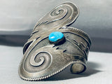 Native American One Of The Craziest Vintage Navajo Turquoise Sterling Silver Bracelet-Nativo Arts