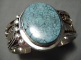 Fascinating Vintage Native American Navajo Spiderweb Turquoise Sterling Silver 12k Gold Ring Old-Nativo Arts
