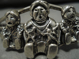 Striking Vintage Navajo Sterling Silver Native American Bracelet Old-Nativo Arts