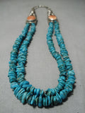 Native American Important Opulent Vintage Santo Domingo Turquoise Sterling Silver Necklace Old-Nativo Arts