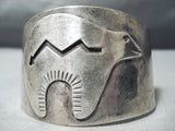 Dynamic Vintage Santo Domingo Sterling Silver Bracelet Native American Old-Nativo Arts