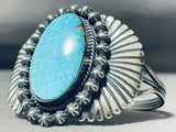 Fascinating Vintage Native American Navajo Kingman Turquoise Sterling Silver Bracelet-Nativo Arts