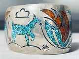 Thomas Singer Vintage Native American Navajo Turquoise Sterling Silver Bracelet-Nativo Arts