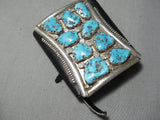 Tremendous Vintage Native American Navajo Sleeping Turquoise Sterling Silver Ketoh Bracelet-Nativo Arts