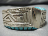Amazing Vintage Navajo Turquoise Sterling Silver Native American Bracelet-Nativo Arts