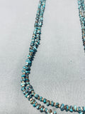 Pliable And Patient Work Vintage Native American Navajo Turquoise Heishi Necklace-Nativo Arts
