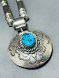 Important Leo Nez Vintage Native American Navajo Tubule Master Sterling Silver Necklace-Nativo Arts