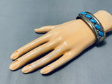 Ray Begay Vintage Native American Navajo Denim Lapis Sterling Silver Bracelet-Nativo Arts