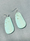 Native American Tremendous Santo Domingo Royston Turquoise Sterling Silver Earrings-Nativo Arts