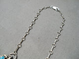 Unforgettable Vintage Native American Navajo Turquoise Sterling Silver Necklace Old-Nativo Arts