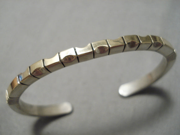 Thick Vintage Navajo 14k Gold Sterling Silver Native American Bracelet-Nativo Arts