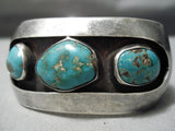 Incredible Vintage Native American Navajo Royston Turquoise Sterling Silver Bracelet Old-Nativo Arts