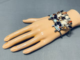 Native American Best Vintage Navajo Huge Museum Owl Turquoise Sterling Silver Bracelet-Nativo Arts