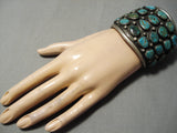 Best Vintage Native American Navajo Royston Turquoise Row Bracelet Old Sterling Silver-Nativo Arts