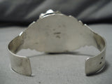 Marvelous Vintage Native American Navajo Two Frame Spiderweb Turquoise Sterling Silver Bracelet-Nativo Arts