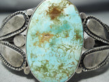 Early Vintage Native American Navajo Royston Turquoise Sterling Silver Bracelet-Nativo Arts